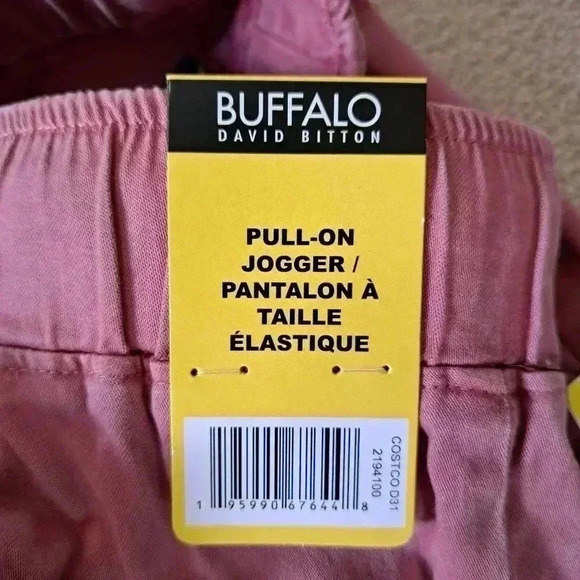❤️ NWT Buffalo David Bitton Tencel Joggers Strawberry Pink Small Women's Pants - Picture 6 of 15